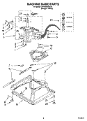 MACHINE BASE PARTS Diagram and Parts List for 2DLSQ8000JQ5  Whirlpool Washer