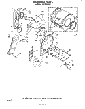SECTION Diagram and Parts List for LE5750XKW1  Whirlpool Dryer
