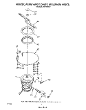 HEATER, PUMP, AND LOWER SPRAYARM Diagram and Parts List for DU9700XR8  Whirlpool Dishwasher