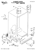 CABINET PARTS Diagram and Parts List for 7GS6SHEXPQ03  Whirlpool Refrigerator