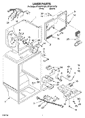 LINER PARTS Diagram and Parts List for RT18DKXKT05  Roper Refrigerator