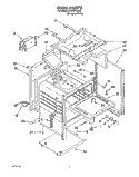 OVEN Diagram and Parts List for SF310PEAQ2  Whirlpool Range