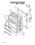 REFRIGERATOR DOOR, LIT/OPTIONAL Diagram and Parts List for RT18BKXBW00  Roper Refrigerator