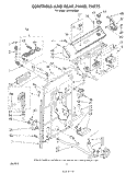 CONTROLS AND REAR PANEL Diagram and Parts List for LA6150XSW0  Whirlpool Washer