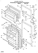 DOOR Diagram and Parts List for TT14HDXBN01  Estate Refrigerator