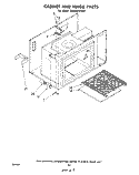 CABINET AND HINGE Diagram and Parts List for RM988PXLW2  Whirlpool Microwave Oven Combo