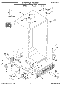 CABINET, LITERATURE Diagram and Parts List for KSRG27FKBL03  KitchenAid Refrigerator