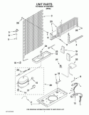 UNIT PARTS Diagram and Parts List for I4TXCGFXQ01  Inglis Refrigerator