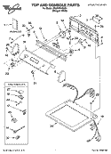 TOP AND CONSOLE PARTS Diagram and Parts List for 3RLEC8646KQ4  Whirlpool Dryer