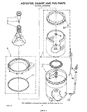 AGITATOR, BASKET AND TUB Diagram and Parts List for LA6400XPW6  Whirlpool Washer