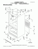 CABINET PARTS Diagram and Parts List for KBFS25EVMS1  KitchenAid Refrigerator