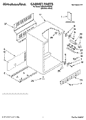 CABINET PARTS Diagram and Parts List for KRCA06XPSS00  KitchenAid Refrigerator