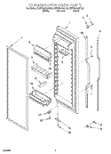 REFRIGERATOR DOOR Diagram and Parts List for KSRS25QGWH00  KitchenAid Refrigerator