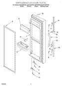 REFRIGERATOR DOOR Diagram and Parts List for GD27DIXHB02  Whirlpool Refrigerator