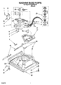 MACHINE BASE PARTS Diagram and Parts List for 8TLSQ8533LT0  Whirlpool Washer