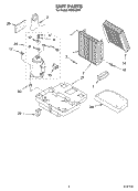UNIT PARTS Diagram and Parts List for AD65USM1  Whirlpool Dehumidifier