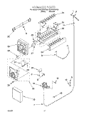 ICE MAKER Diagram and Parts List for ED22GWXFN02  Whirlpool Refrigerator