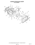LOWER OVEN DOOR Diagram and Parts List for H8858L0  Roper Range