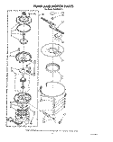 PUMP AND MOTOR Diagram and Parts List for DU8100XT0  Whirlpool Dishwasher