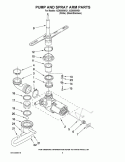 PUMP AND SPRAY ARM PARTS Diagram and Parts List for IUD6000WS1  Whirlpool Dishwasher