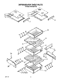 REFRIGERATOR SHELF Diagram and Parts List for KSSS42DWW02  KitchenAid Refrigerator