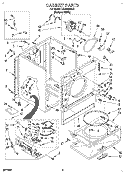 CABINET Diagram and Parts List for LGR5634AQ1  Whirlpool Dryer