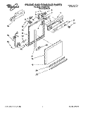 FRAME AND CONSOLE Diagram and Parts List for DU900PCDZ0  Whirlpool Dishwasher