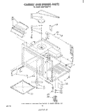 CABINET AND STIRRER , LITERATURE Diagram and Parts List for RM973BXPT0  Whirlpool Microwave Oven Combo