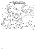 BULKHEAD Diagram and Parts List for LGR4634EW0  Whirlpool Dryer
