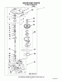 GEARCASE PARTS Diagram and Parts List for GCAM2792TQ3  Whirlpool Washer