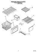 FREEZER SHELF PARTS Diagram and Parts List for KSSC48FMS02  KitchenAid Refrigerator