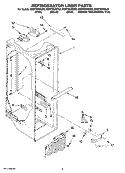 REFRIGERATOR LINER PARTS Diagram and Parts List for ED5FHEXSB03  Whirlpool Refrigerator