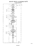 BASKET DRIVE AND BRAKE Diagram and Parts List for LA6680XPW0  Whirlpool Washer