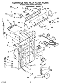 CONTROLS AND REAR PANEL PARTS Diagram and Parts List for 4PGSC9455JQ3  Whirlpool Washer