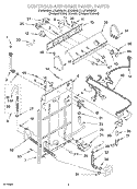 CONTROLS AND REAR PANEL Diagram and Parts List for LSQ8543JT1  Whirlpool Washer