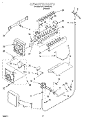 ICEMAKER Diagram and Parts List for 4YED22PQFN00  Whirlpool Refrigerator