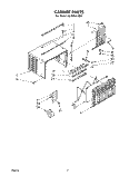CABINET PARTS Diagram and Parts List for ACP052XM1  Whirlpool Air Conditioner