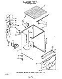 CABINET Diagram and Parts List for SHF7800W0  Whirlpool Dishwasher