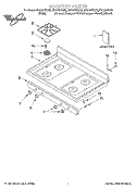 COOKTOP, LITERATURE Diagram and Parts List for SF315PEGN5  Whirlpool Range