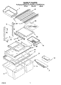 SHELF PARTS Diagram and Parts List for ET9FTTXLQ12  Whirlpool Refrigerator