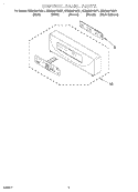 CONTROL PANEL Diagram and Parts List for KEMS307GBS1  KitchenAid Microwave Oven Combo