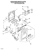 DISPENSER FRONT PARTS Diagram and Parts List for KSRG25FKST18  KitchenAid Refrigerator