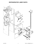 REFRIGERATOR LINER PARTS Diagram and Parts List for KSSO42FTX17  KitchenAid Refrigerator