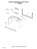 CABINET AND INSTALLATION PARTS Diagram and Parts List for WMH1164XWS5  Whirlpool Microwave