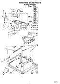 MACHINE BASE PARTS Diagram and Parts List for LSN1000PQ1  Whirlpool Washer