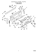 CONTROL PANEL PARTS Diagram and Parts List for GJSP84901  Whirlpool Range