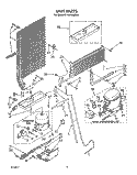 UNIT Diagram and Parts List for ET14ZKXWW01  Whirlpool Refrigerator