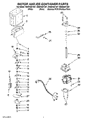 MOTOR AND ICE CONTAINER PARTS Diagram and Parts List for GS5SHAXTL01  Whirlpool Refrigerator