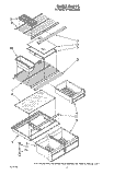 SHELF Diagram and Parts List for ET16AKXSW02  Whirlpool Refrigerator