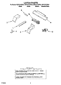 LATCH PARTS Diagram and Parts List for KEHC379JWH06  KitchenAid Microwave Oven Combo